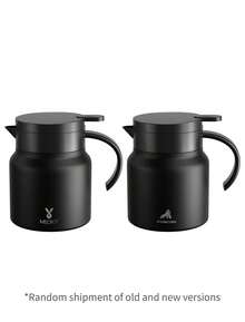 Meoky Bình đựng cà phê cách nhiệt chân không bằng thép không gỉ dung tích 27/32oz, bình rót đồ uống nhỏ, thích hợp cho cà phê, sữa, sô cô la nóng và các loại đồ uống khác. - màu đen - Xem 3