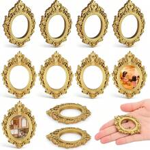 15pcs Mini Vintage Photo Frames, Small Resin Antique-Style Frames, Small Gold Frames Suitable For DIY Wall Hanging, Jewelry Display, Photography, Party, Hotel, Home Decor (Mini Frame A) - 15 pcs - View 10