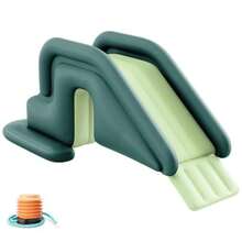 Tobogán acuático Inflable de PVC con Bomba de Aire Tobogán Piscina para jardín Interior y Exterior Verde - Verde - Ver 6