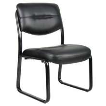 Boss B9539 Leather Sled Base Side Chair - Negro - Ver 8