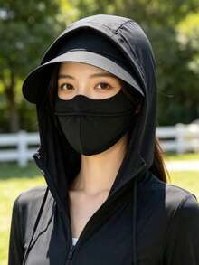 Masker Pelindung Matahari Wajah Penuh untuk Wanita di Luar Ruangan, Masker Wajah untuk Bersepeda di Musim Panas, Masker Pelindung Matahari untuk Olahraga dan Perjalanan di Luar Ruangan - A - View 5