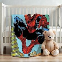 1pc S-Pider-Man Print Blanket,Retro Cartoon Style Throw Blanket,Cartoon Character Printed Blanket,All-Season Universal Nap Blanket,Character Home Decor Blanket,Modern Fashion Gift Suitable For Home Bedroom Bed Sofa Office Lunch Break Cover Picnic Blanket - Nhiều màu - Xem 4