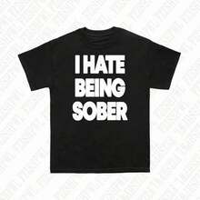 Cotton T-Shirt Streetwear Hiphop Punk Rap Y2K, Grunge Gothic Vintage Chic, Casual Harajuku With Letter Print, Short Sleeve - 白色 - 查看 1