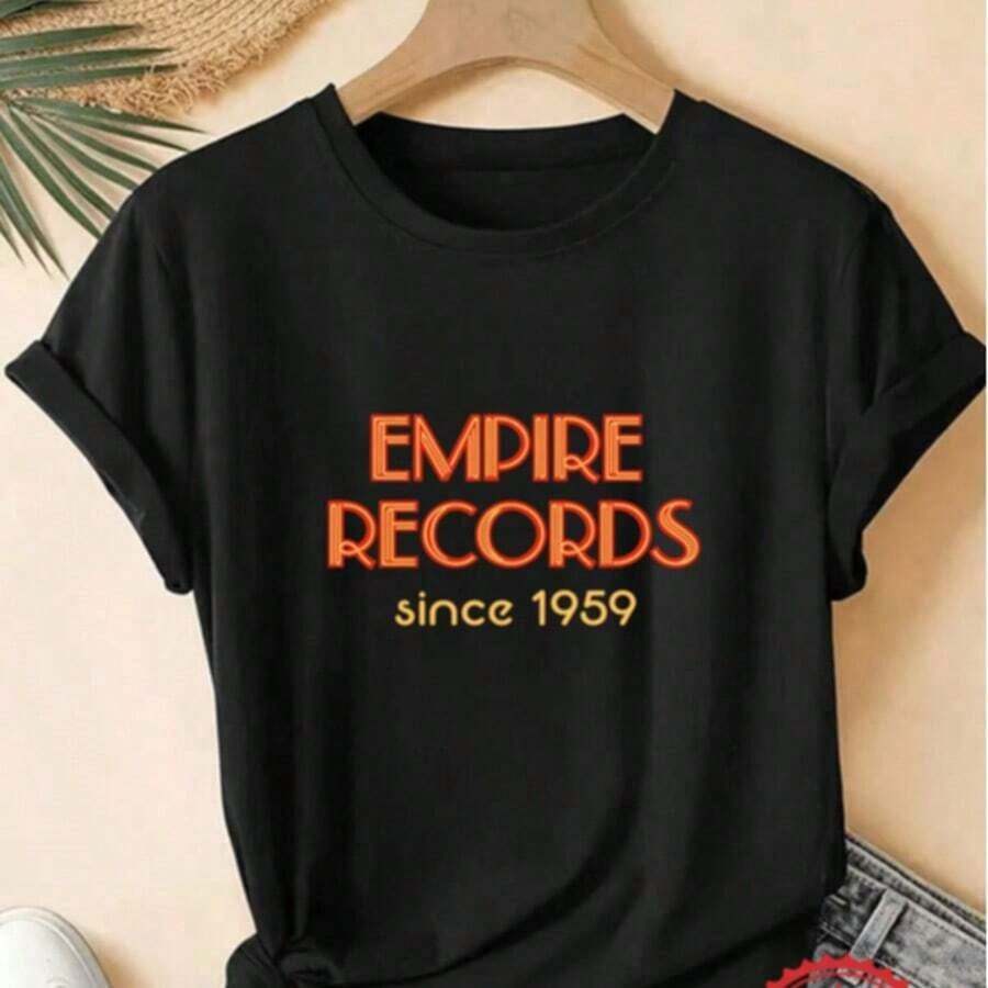 1 Piece DJO Retro 90s T-Shirt - Unisex Black T-Shirt With Purple DJO Graphic Print, Casual Streetwear For All Seasons, 180g 100% Cotton. - 黑色 8 - 查看 1