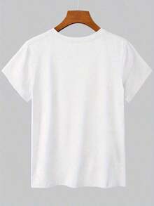Women's Short-Sleeve Cotton T-Shirt With Simple And Versatile Design, Vintage Style, "I WANT IT THAT WAY" Print, BSB, Round Neck, Short Sleeve, Spring Summer, Elegant Top For Parties And Daily Wear, Vintage Clothing For Women, Special Offer 100% Cotton Blouses Pretty 100% Cotton - 白色的 - 查看 3