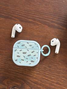 Capa Protetora Compatível com 4, Pro 3, Nova Capa Protetora de Fone de Ouvido Apple Compatível com Pro 2, 3, 4, Design Elegante para Mulheres - Azul bebê - Visão 4