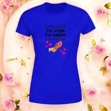 2026 New Cotton Shirt - NEW Shirt Blouse - To You Who Gave Me Your Life, Your Love, And Your Spankings For Mother's Day - Vintage Street Style Unisex Loose Cotton Short Sleeve Crew Neck Shirt - 藍色的 - 查看 4