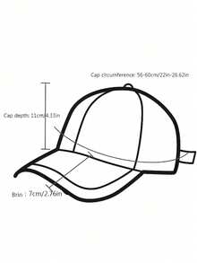 1 chiếc mũ lưỡi trai thời trang màu nâu cà phê kiểu retro có chữ C - Màu xanh hải quân - Xem 2