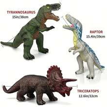 Juguete de dinosaurio de goma suave para niños (una sola pieza)-Tirannosaurus/Raptor/Acanthosaurus/Pterodactilo/Triceratops/Brachiosaurus, regalo para niños - Acanthosaurus - Ver 4