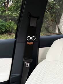 1个趣味眼镜造型汽车安全带肩垫，创意趣味汽车安全带保护垫，颈部保护垫，汽车内饰配件 - A - 查看 7