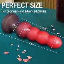 7.5" Large Silicone Anal Beads Plug Soft Big Buttplug Anal Dildo With Suction Cup, Smooth Dildo Anal Trainer Dilator Big Butt Plug Anal Sex Toys For Women Men Couples - one-size - View 3