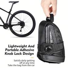1pc Multipurpose Waterproof Bicycle Rear Bag, 1.5L Capacity, Hard Shell Bicycle Rear Storage Bag With Quick Release Knob, Suitable For Mountain Bike, Road Bike, Commuting, Road Trip And Outdoor Cycling, Easy Installation For Each Ride - Multicolor - View 8