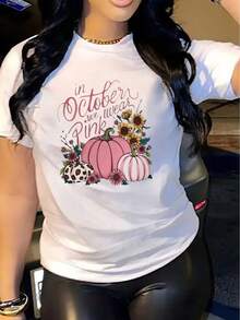 1 camiseta casual de manga corta para mujer, 100% algodón grueso - cuello redondo cómodo, top suave y bonito, 180g de algodón 100%. - Blanco - Ver 2
