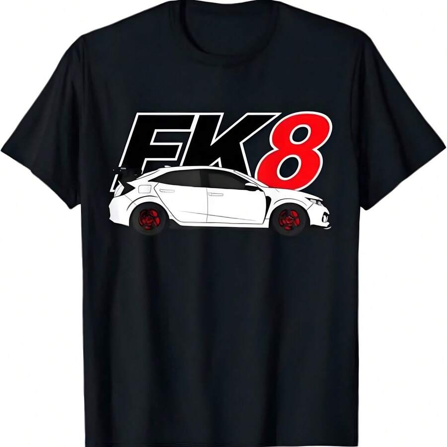 JDM sintonización coche fk8 camiseta - Negro - Ver 1