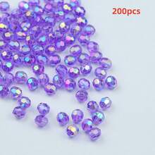 100-500pcs Acrylic Shiny Faceted Corner Beads - DIY Handmade Beading, Suitable For Jewelry Making, Handicrafts, Translucent Material - Faceted Beads - View 48