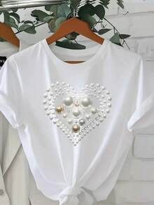 Camiseta de Mujer con Estampado de San Francisco, Top Casual de Manga Corta para Mujer, Ajuste Cómodo, Conjuntos para Hermanas, Esencial para Viajes al Aire Libre, Camiseta de Mujer, Camiseta de Primavera/Verano. - Blanco - Ver 1