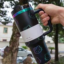 SANRIO 40 Oz Tumbler Stainless Steel Coffee Mug Cup Insulated Portable Vacuum Travel Tumbler With Handle Lid Straw Water Bottle Stanleyss - Multicolor - View 15