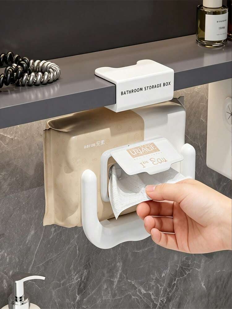 Giá đựng giấy vệ sinh hình chữ U, kệ đựng khăn giấy lau mặt trong phòng tắm, kệ đựng khăn ướt sáng tạo không cần khoan. - Nhiều màu - Xem 1