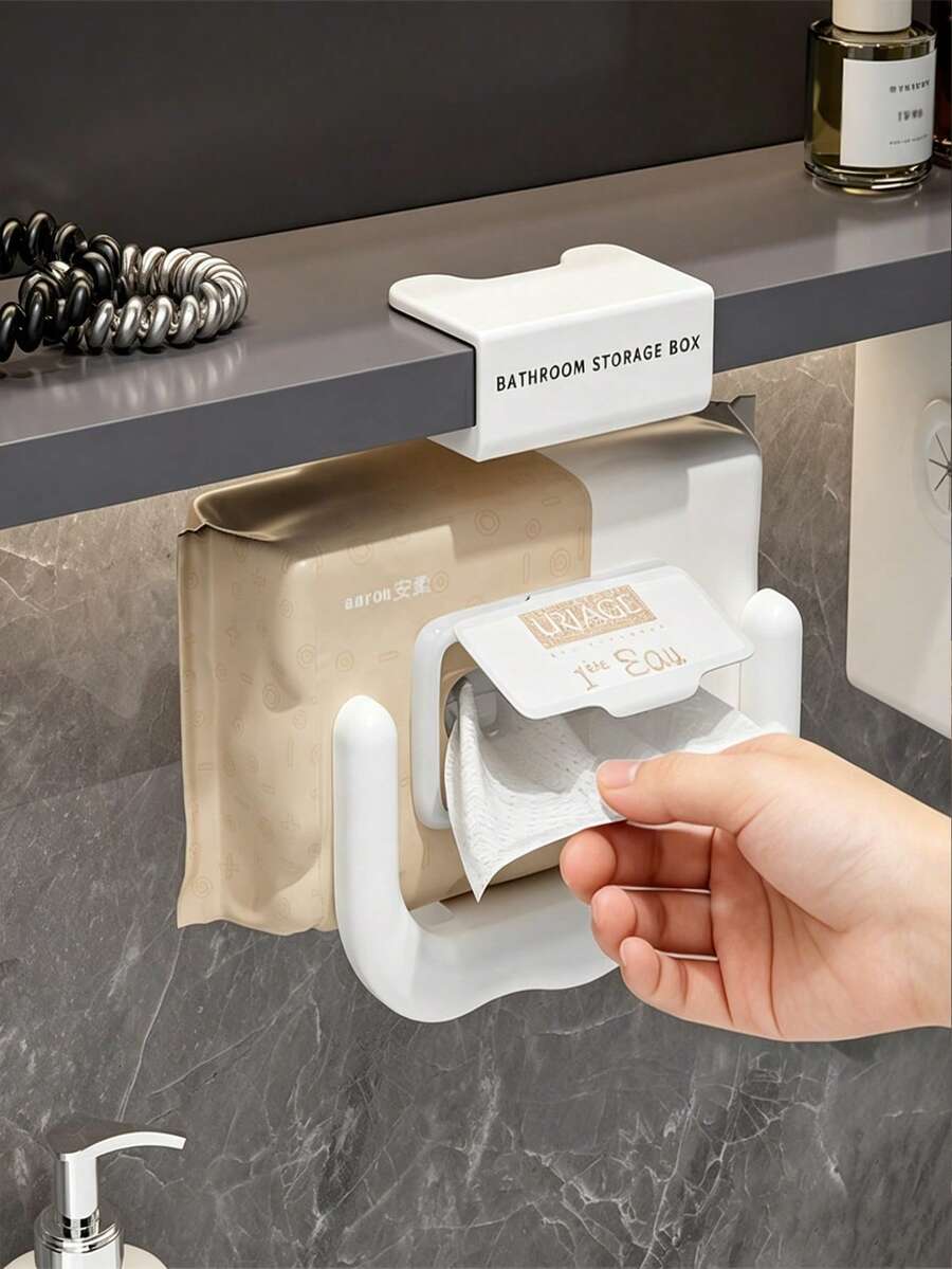 Giá đựng giấy vệ sinh hình chữ U, kệ đựng khăn giấy lau mặt trong phòng tắm, kệ đựng khăn ướt sáng tạo không cần khoan.