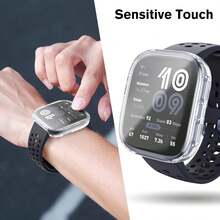 3Pcs Screen Protector & Protective Case For Bip 6, Soft TPU Electroplated Edge Full Coverage Anti-Scratch Watch Cover - Black/Transparent/Silver - View 3