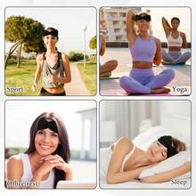 3 Women's Sports Sweatbands - Moisture-Wicking Headbands Suitable For Tennis, Basketball, Running, Fitness, And Workouts. - Multicolor - View 3