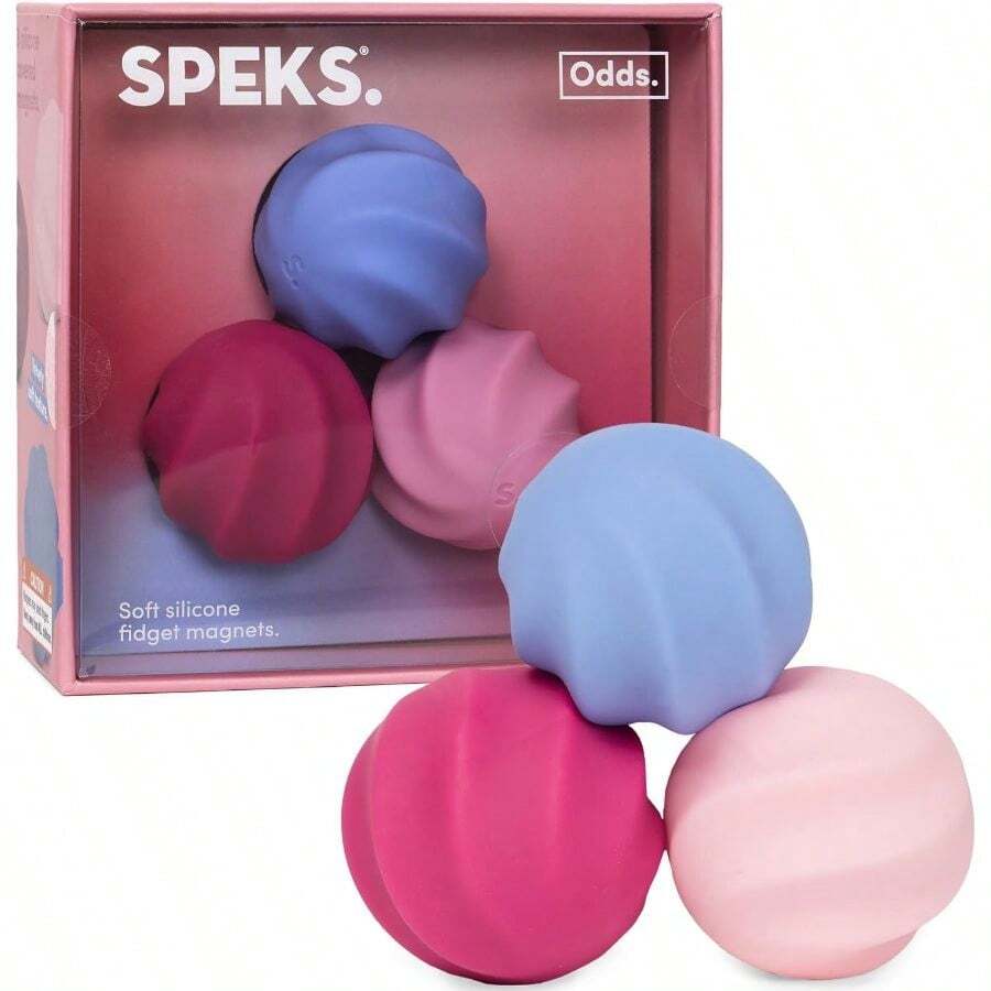 Speks Odds Soft Silicone Fidget Magnets Silent Stress Relief Toys Textured Magnetic Balls Adults Teens 14+ Pink Swirls - Pink Swirls - View 1