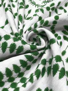 Camisa de Body completo con estampado botánico minimalista de talla grande, blusa de moda elegante para mujer, parte superior de primavera/otoño - Multicolor - Ver 7