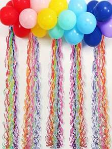 Rainbow Swirl Tassel Decor - Suitable For Classroom, Ceiling And Party Decoration, Birthday Balloon Honeycomb Lanterns, Halloween Decor, Christmas Decor, Classroom Decoration, Festival Tassels, Colorful Swirls, Durable - Multicolor - View 1