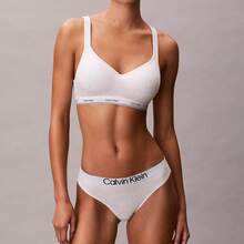 Calvin Klein Maximum Cotton Bikini QD5291  Thongs For Women Underwear - Snow Heather - View 2