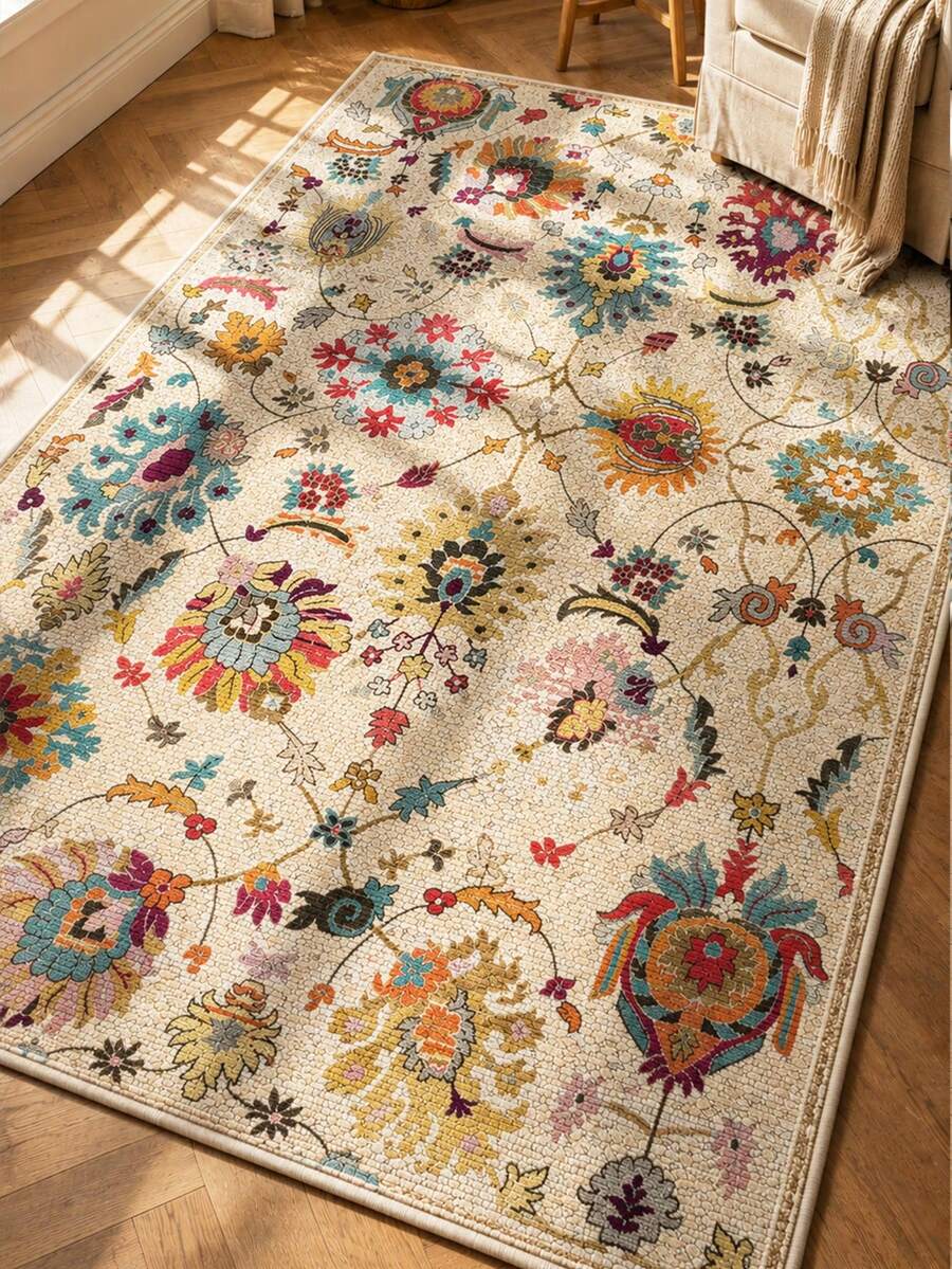 Modern Non-Slip Kitchen Runner Rug, Washable Minimalist Floor Mat For Home Decor, Bedroom, Livingroom Rug, Made In Turkiye 80x200 Cm, 80x300 Cm,100x200 Cm, 120x180 Cm - Beige - View 1