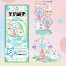 3D水晶浮雕叠叠贴纸，卡通动物造型手工贴纸，适合DIY和儿童使用 - 彩色 - 查看 8