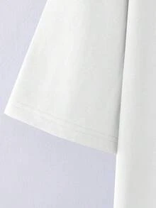New Men's T-Shirt, Loose Fit, Easy To Match And Fashionable! "Uno." Printed Short-Sleeved T-Shirt, A Top Choice For Summer, Casual Wear, And Travel. - 白色 - 查看 4