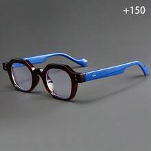1 par de gafas de lectura retro de estilo estadounidense poligonal, montura pequeña y de moda unisex - Multicolor - Ver 13