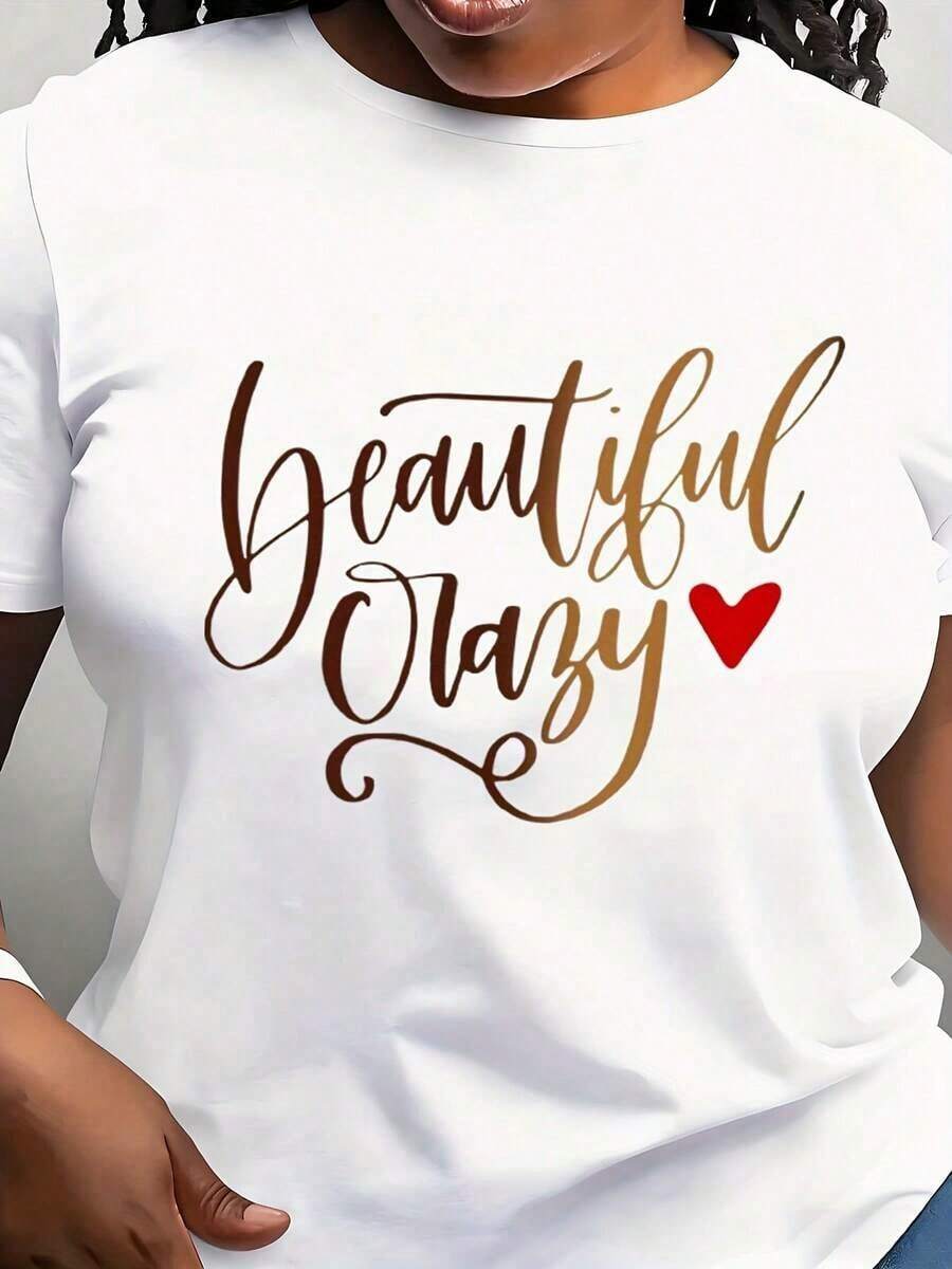 Soft, Breathable, And Lightweight For All-Day Comfort. Women's White T-Shirt With Gold Cursive Lettering And A Rose-Gold Heart Accent. This Soft And Breathable Crew Neck Crop Top Is Ideal For Bachelorette Parties, Bridal Shower Dresses, Bridesmaid Gifts, And Casual Yet Elegant Tops. The Classic Crew Neck And Relaxed Fit Flatter All Body Types And Are Easy To Pair With Jeans, Shorts, And Leggings. - 白色 - 查看 1