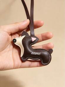 Gantungan Kunci Kulit Corgi yang Dapat Disesuaikan, Liontin Tas Anjing Lucu dengan Teks yang Dapat Disesuaikan, Gantungan Kunci/Aksesori Tas Kulit Sintetis, Hadiah Ideal untuk Pecinta Hewan Peliharaan, Dapat Ditambahkan Nama Eksklusif, Pengatur Kunci yang Modis dan Tahan Lama - MultiWarna - View 3