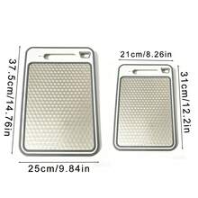 1/2pcs Double-Sided Cutting Board Set, Includes Knife Sharpener, Bottle Opener, Garlic Grinder, Made Of Wheat Straw And 430 Stainless Steel, Large Non-Slip Kitchen Chopping Board, Handleless, Suitable For Meat, Bread, Cheese, Vegetables, Chicken, Barbecue - View 2