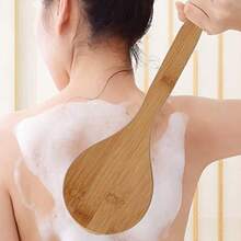 Cepillo para espalda de ducha con mango largo, cerdas naturales, depurador de baño, masajeador, cepillo exfoliante, cepillo para celulitis corporal para la limpieza del cuidado de la piel seca y húme - Color Primario - Ver 2