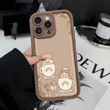 Tema de café  marrónfunda de teléfono Fundas compatibles con ,Apple,VIVO,OPPO,,, y Honor.Fabricadas en silicona TPU,ofrecen protección contra golpes y caídas. - Café integral - Ver 1