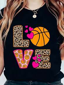Casual T-Shirt For, Small Print - الأسود - مشاهدة 8