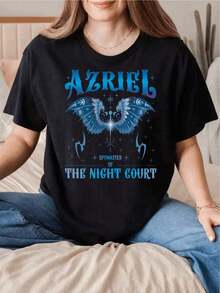 Premium Night Court Commander T-Shirt, Azriel PNG, Bat Boy T-Shirt, ACOTAR T-Shirt, Crescent City Court T-Shirt. Gift Idea. - 黑色 - 查看 1