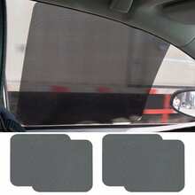 2pcs/Set Car Sun Shade Set, Black Mesh Car Stickers, Electrostatic Adsorption Side Window Sun Shades, Car Sun Protection Film, Best Gift For Friends - A - View 6