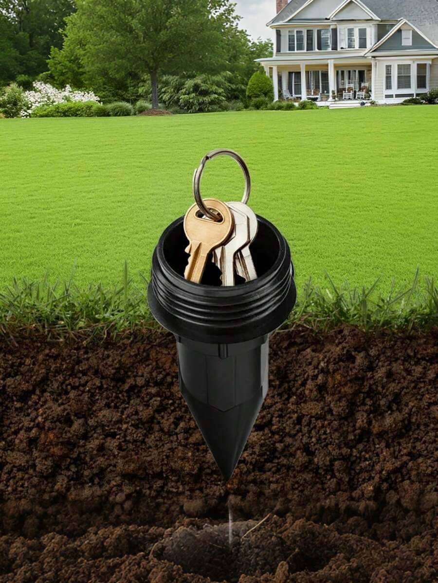 Realistic Hidden Key Sprinkler, Waterproof Key Box, Suitable For Outdoor Garden Lawns, Easy To Insert Into Garden Lawn Ground, Waterproof And Corrosion Resistant, Convenient Cash Hiding And Storage Device, Anti-Loss Storage Device.