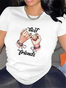Women's Oversized Extra Large T-Shirt, A Fabric Tee Designed For Close Friends, Perfect For Wearing At Home Or In The Living Room. The Durable And Comfortable Material, With A Stylish Design, Makes It A Perfect Gift For Moments Of Friendship. Lightweight And Breathable, It's An Ideal Garment For Women To Wear Out And About. - 白色 - 查看 12