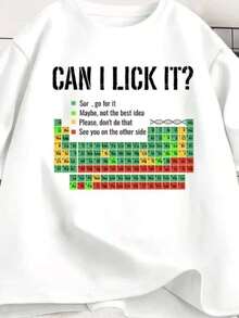 2026 New Cotton-Shirt Periodic Table Of Elements With Green, Yellow And Red Tones And Humorous Phrase In English That Combines Science And Sarcasm Attractive To Chemistry Lovers, Funny Casual Women's T-Shirt - 白色的 - 查看 10
