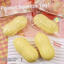 1/2pcs Peanut Shaped Silicone Stress Relief Toy - Adult Sensory Pressure Relief Device, Suitable For Office Relaxation/Party Interaction. This Creative Peanut Squeeze Toy Can Relieve Stress, Suitable For Office, School, And Is An Ideal Gift For Birthdays, Holidays, And Family Gatherings. - View 10