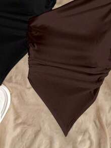 2 piezas de blusas de verano para mujer con dobladillo asimétrico y tirantes, color negro y rojo, adecuado para el verano - Multicolor 2 - Ver 7