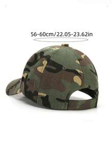 时尚迷彩军绿色复古棒球帽 1 件装 - 軍綠色 - 查看 5
