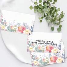 25/50 Pcs Fresh Watercolor Message Cards, Floral Element Blank Writing Surface Cards, Thank You Cards, Blank Greeting Cards, DIY Cards, Pocket Cards, Small Blank Cards, Small Business Supplies, Gift Cards, Birthday Gifts, Unique Gifts, Back-To-School - A - View 3