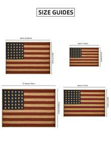 1pc Frameless Vintage American Flag Independence Day Art Print, Patriotic Wall Decor For Bedroom, Dorm, Back To School, Funky Posters, Room Decor Gift - American Flag - View 8