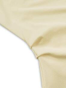 Women's Summer Casual Fitted Basic Tank Top, Pale Yellow Square Neck Design, Suitable For Daily, Workout And Commute Wear - Light Yellow - View 9